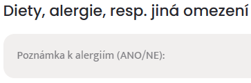 Poznámka pro Diety a Alergie